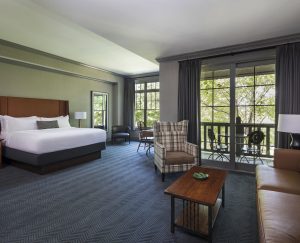 The Lodge at Ballantyne, Charlotte North Carolina King Hotel Room with Balcony | Meeting Retreat, Wedding Venue