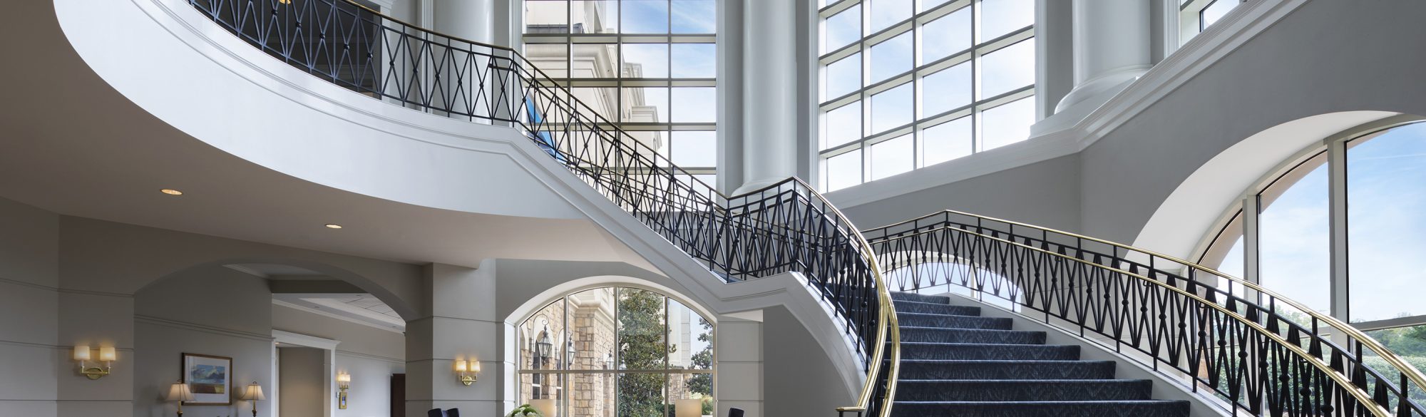 Grand Staircase and Atrium at The Ballantyne, A Luxury Collection Hotel, Charlotte